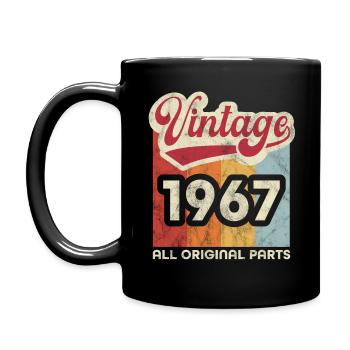 Jahrgang 1967 - Tasse einfarbig - Schwarz - Links