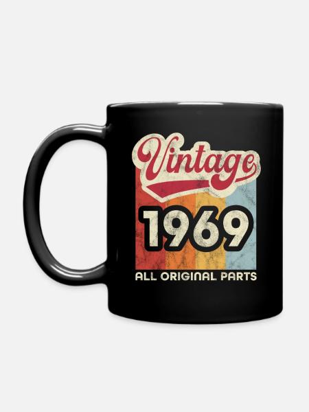 Jahrgang 1969 - Tasse einfarbig - Schwarz