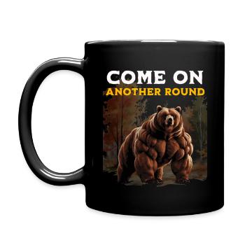 Bodybuilder Bär - Bodybuilding Bear - Tasse einfarbig - Schwarz - Links