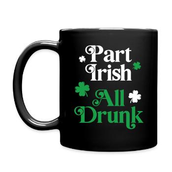 En partie irlandais, tout ivre - Mug uni - noir - Gauche