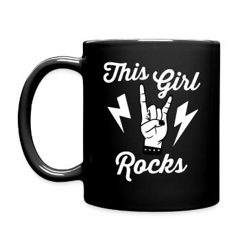 This Girl Rocks - Full Colour Mug - black - Left