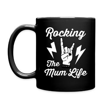 Rocking the Mum Life - Full Colour Mug - black - Left