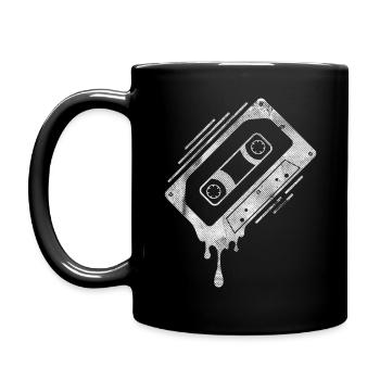Cassette dégoulinante - Mug uni - noir - Gauche