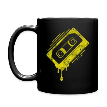 Cassette dégoulinante - Mug uni - noir - Gauche
