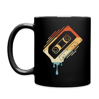 Cassette dégoulinante - Mug uni - noir - Gauche