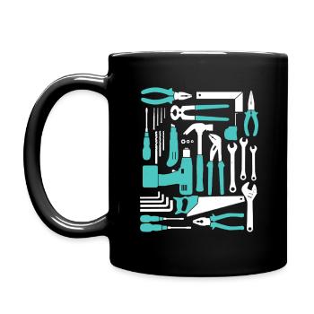 tournevis amateur bricoleur outil de bricolage - Mug uni - noir - Gauche