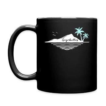 Seychelles Palmiers Île Sea Dream Vacances Souvenir - Mug uni - noir - Gauche