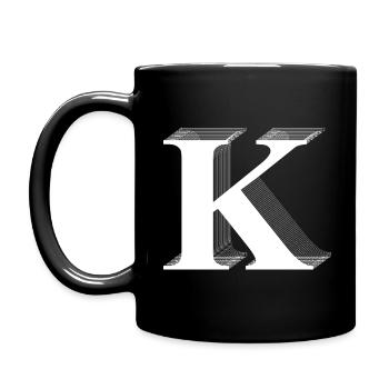 K - Full Colour Mug - black - Left