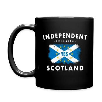 INDEPENDENT SCOTLAND FREE ALBA INDEPENDENCE GIFT - Full Colour Mug - black - Left