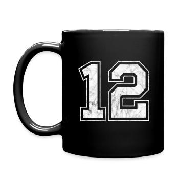 Anzahl 12 - Tasse einfarbig - Schwarz - Links
