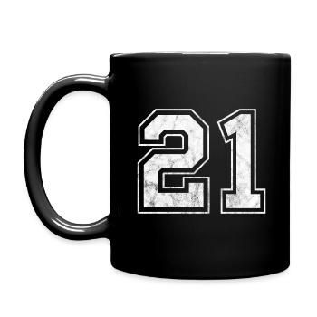 Number 21 - Full Colour Mug - black - Left