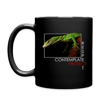 Contemplate, respect, protect - Full Colour Mug - black - Left