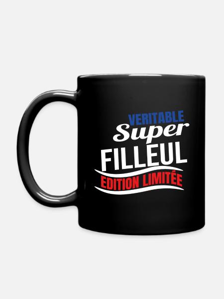 Véritable super filleul édition limitée - Mug uni - noir