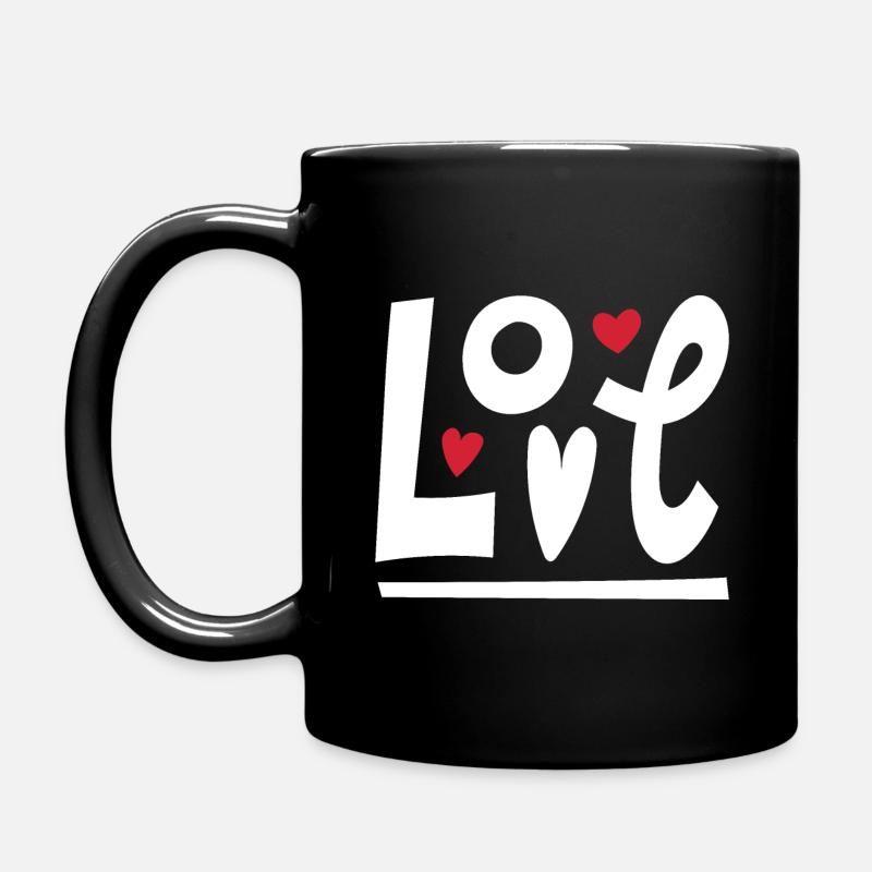 Love - Full Colour Mug - black