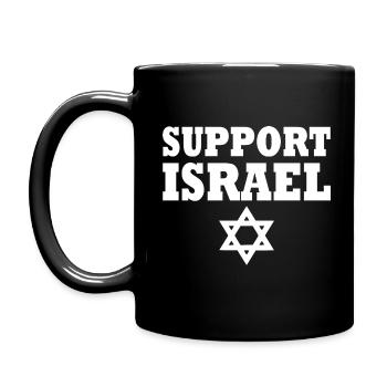 Support israel - Tasse einfarbig - Schwarz - Links