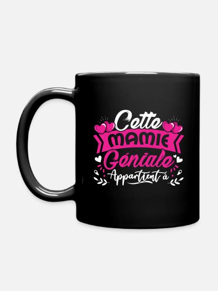 Cadeau Mamie Fête des Mères Personnalisable - Mug uni - noir