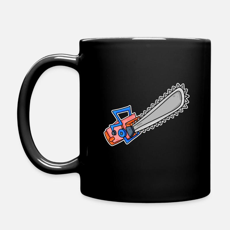 Kettensäge Motorsäge - Tasse einfarbig - Schwarz