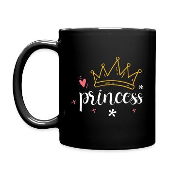 Crown - Diadem Princess - Full Colour Mug - black - Left