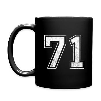 Number 71 - Full Colour Mug - black - Left