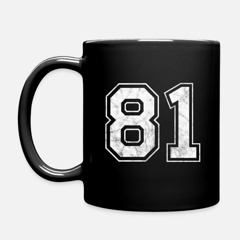 Anzahl 81 - Tasse einfarbig - Schwarz