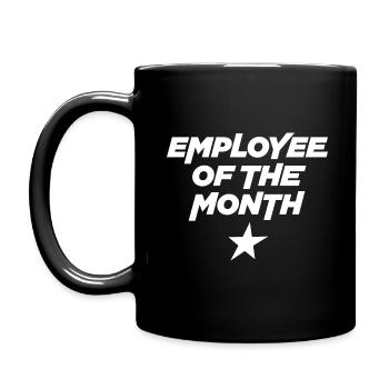 Mitarbeiter des Monats - Tasse einfarbig - Schwarz - Links