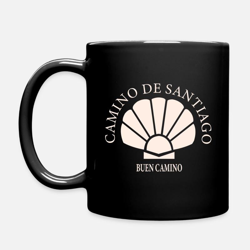 Buen Camino de Santiago - Tasse einfarbig - Schwarz