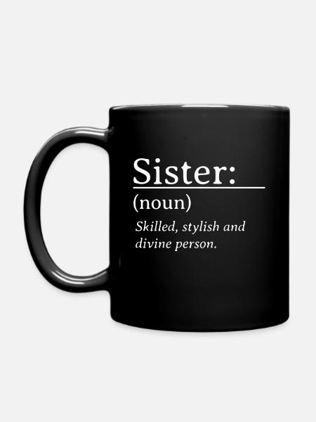 For The Love Of Sister - Full Colour Mug - black