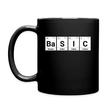 Éléments de base du tableau périodique - Mug uni - noir - Gauche