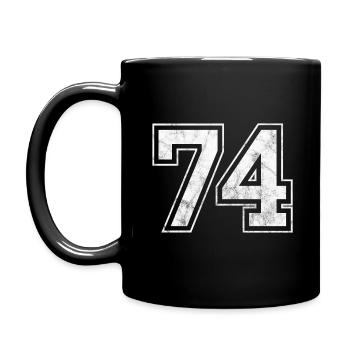 Number 74 - Full Colour Mug - black - Left