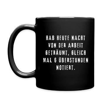 lustiger witziger Spruch Arbeit Büro Sarkasmus - Tasse einfarbig - Schwarz - Links