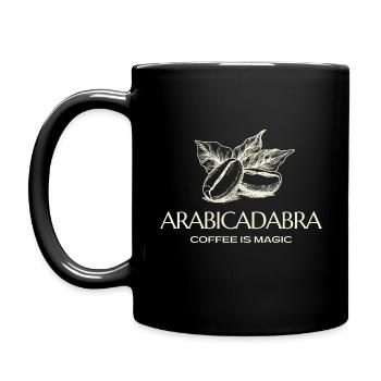 Arabicadabra - Kaffee ist Magie - Lustiger Kaffee - Tasse einfarbig - Schwarz - Links