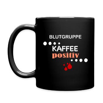 KAFFEEpositiv - Tasse einfarbig - Schwarz - Links
