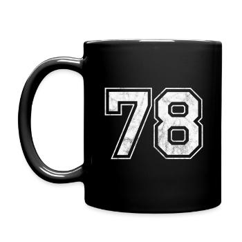Numéro 78 - Mug uni - noir - Gauche