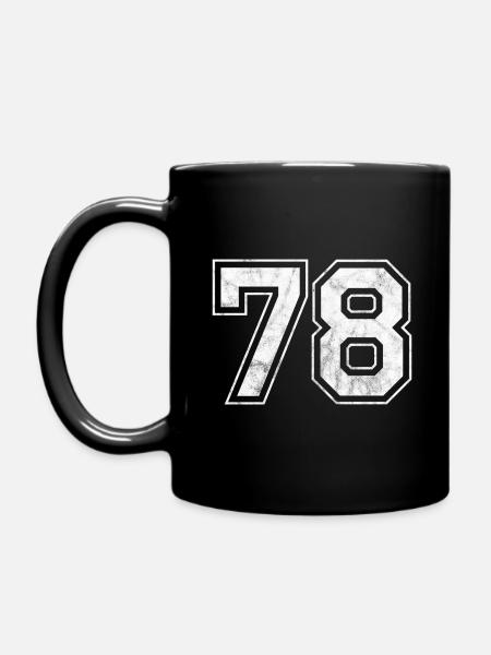 Anzahl 78 - Tasse einfarbig - Schwarz