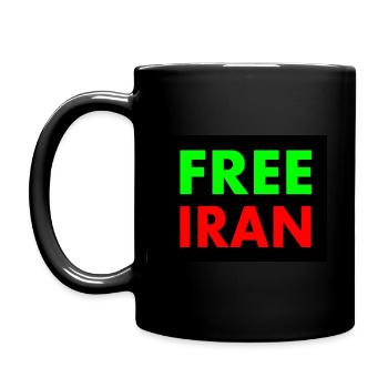 Free iran - Tasse einfarbig - Schwarz - Links