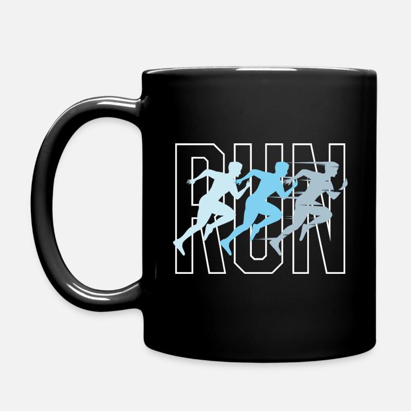 Running Runner Jogging Runner Gift - Full Colour Mug - black