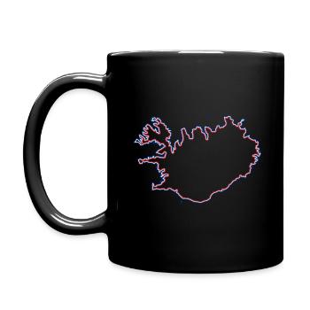 Island - Tasse einfarbig - Schwarz - Links