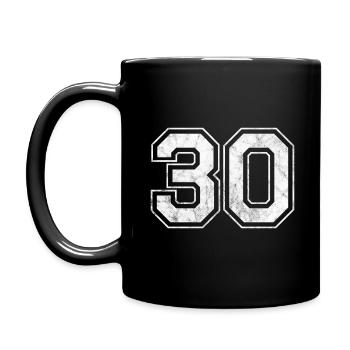 Number 30 - Full Colour Mug - black - Left