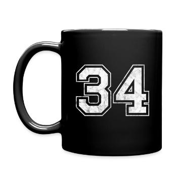 Number 34 - Full Colour Mug - black - Left