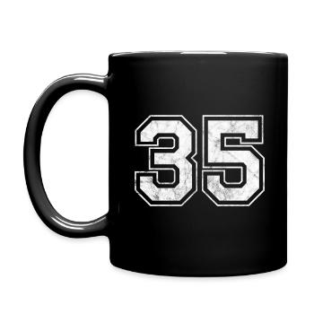 Anzahl 35 - Tasse einfarbig - Schwarz - Links