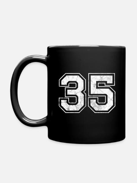 Number 35 - Full Colour Mug - black