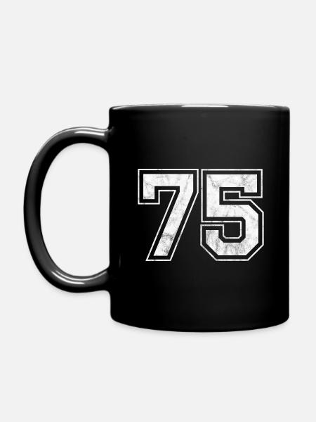 Anzahl 75 - Tasse einfarbig - Schwarz