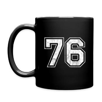 Number 76 - Full Colour Mug - black - Left