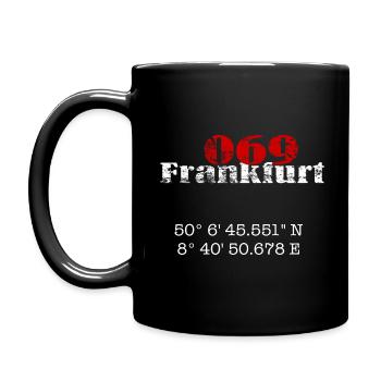 069 Frankfurt - Tasse einfarbig - Schwarz - Links