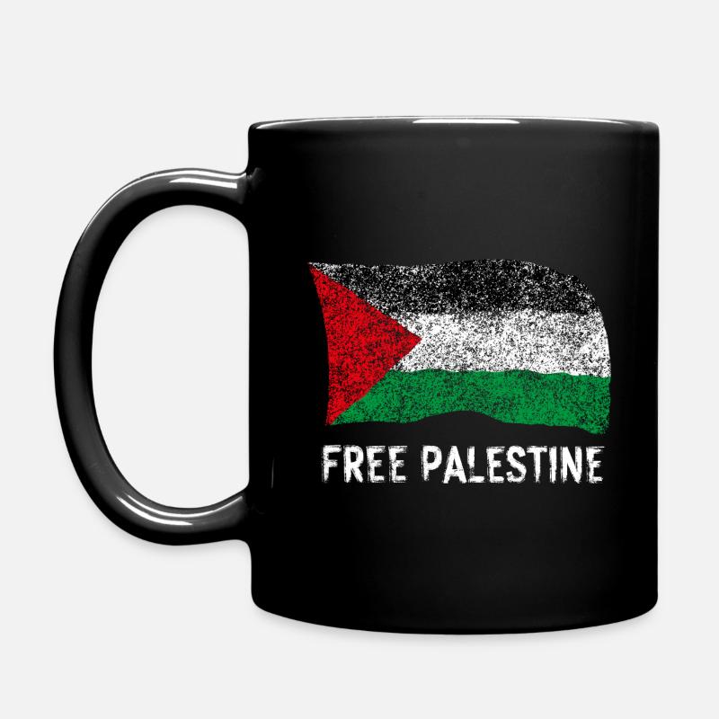 Freies Palästina - Tasse einfarbig - Schwarz