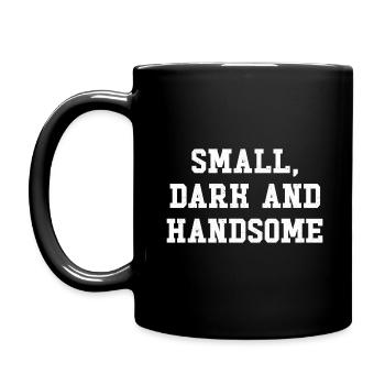 Small dark and handsome - Full Colour Mug - black - Left