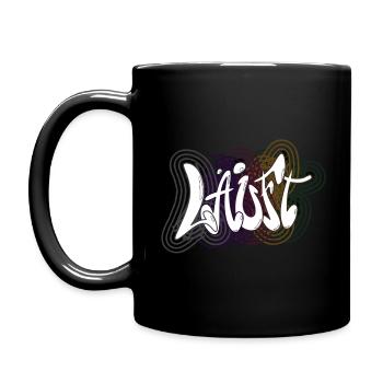 LAeUFT Graffiti nachgespurt - Tasse einfarbig - Schwarz - Links
