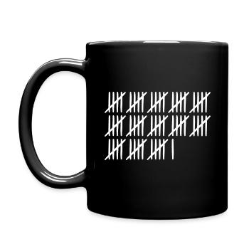 66. Geburtstag Strichliste 66 Jahre alt - Tasse einfarbig - Schwarz - Links