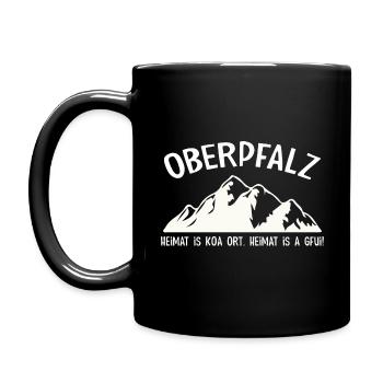Oberpfalz Heimat Berge Bayern Geschenk - Tasse einfarbig - Schwarz - Links