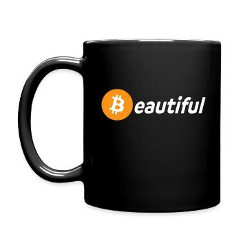 SCHÖNER BITCOIN - Tasse einfarbig - Schwarz - Links
